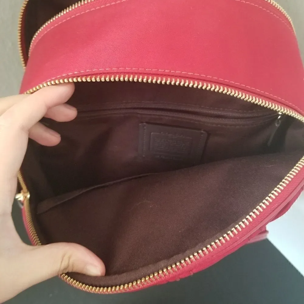 Coach Court Backpack and Cosmetic Bag Set